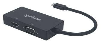 CONVERTIDOR MANHATTAN USB-C A MULTIPUERTOS A/V 3 EN 1 152983