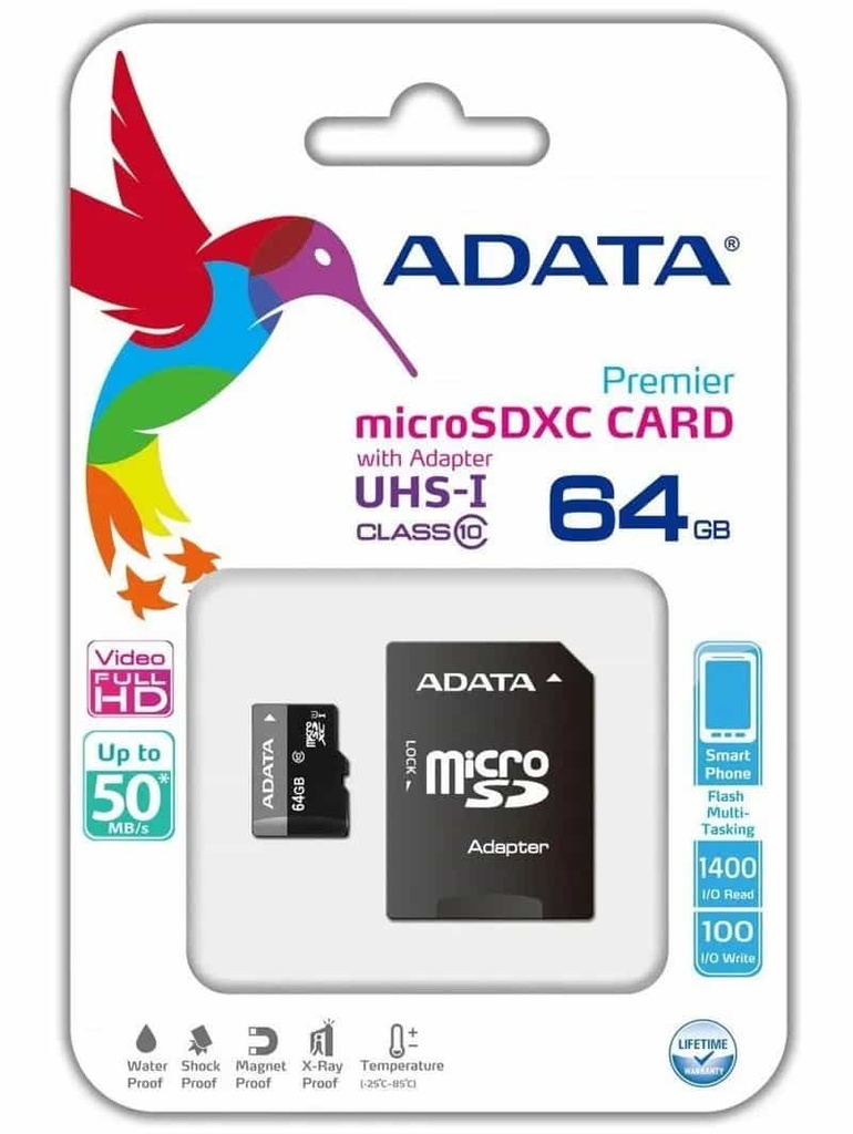 Memoria Adata Micro SDxc 64Gb Class10