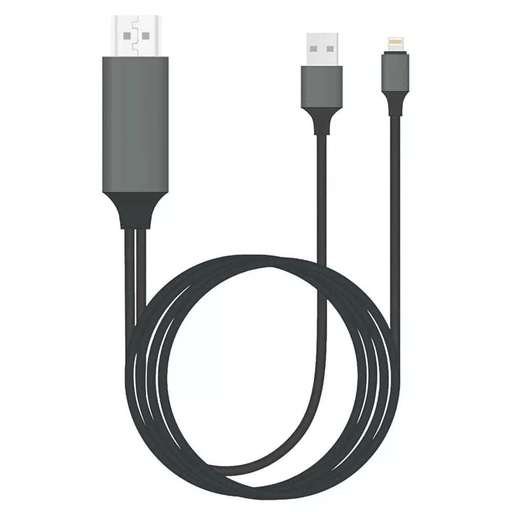 [021006VARCELL/TVROJ] ADAPTADOR CABLE PARA CELULAR/TV LIGHTNING HDTV 2MTS