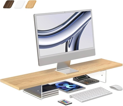 [017018VARTE17ROS] REPISA DE MADERA ELEVADORA DE MONITOR O LAPTOP PARA ESCRITORIO TE-17