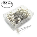 ALFILERES CABEZA ACRILICO TRANSPARENTE 100 PCS POR BOLSA HO-40