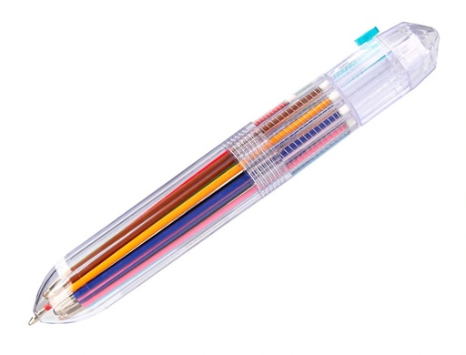 [039010VARJU27] BOLIGRAFO MULTICOLOR 10 COLORES 16.8CM 30 PCS POR CAJA JU-27