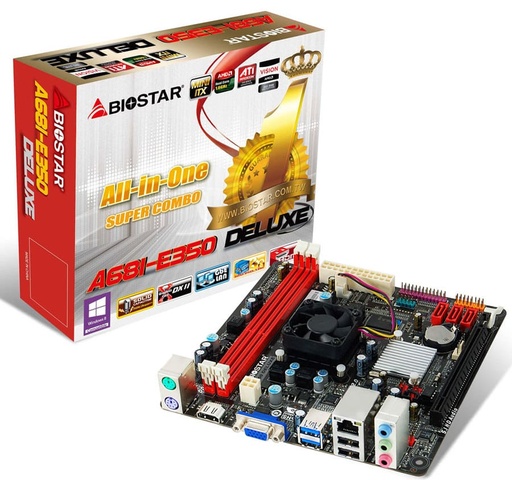 [014006014BIOE350N] MAINBOARD BIOSTAR A68I-E350N DELUXE/AMD/BGA/FT1/ITX VERSION 6.X